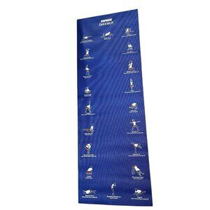 Instrux Yoga Mat Stretching Mat with Instructions & Yoga Poses Exercises 68"